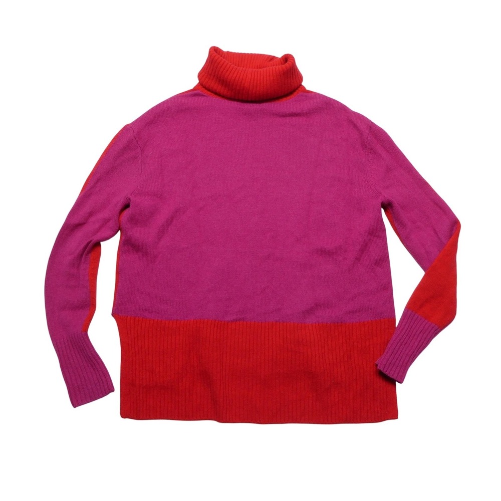 Summersalt Sweater Womens Medium Pink Red Wool Cashmere Turtleneck Knit